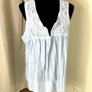 Spense 2x light blue tank blouse
